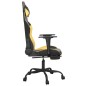 vidaXL Gaming-Stuhl mit Fußstütze Schwarz und Golden Kunstleder vidaXL Gaming-Stuhl mit Fußstütze Schwarz und Golden Kunstleder