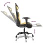 vidaXL Gaming-Stuhl mit Fußstütze Schwarz und Golden Kunstleder vidaXL Gaming-Stuhl mit Fußstütze Schwarz und Golden Kunstleder