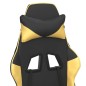 vidaXL Gaming-Stuhl mit Fußstütze Schwarz und Golden Kunstleder vidaXL Gaming-Stuhl mit Fußstütze Schwarz und Golden Kunstleder