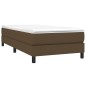 vidaXL Boxspringbett mit Matratze Dunkelbraun 90x200 cm Stoff vidaXL Boxspringbett mit Matratze Dunkelbraun 90x200 cm Stoff