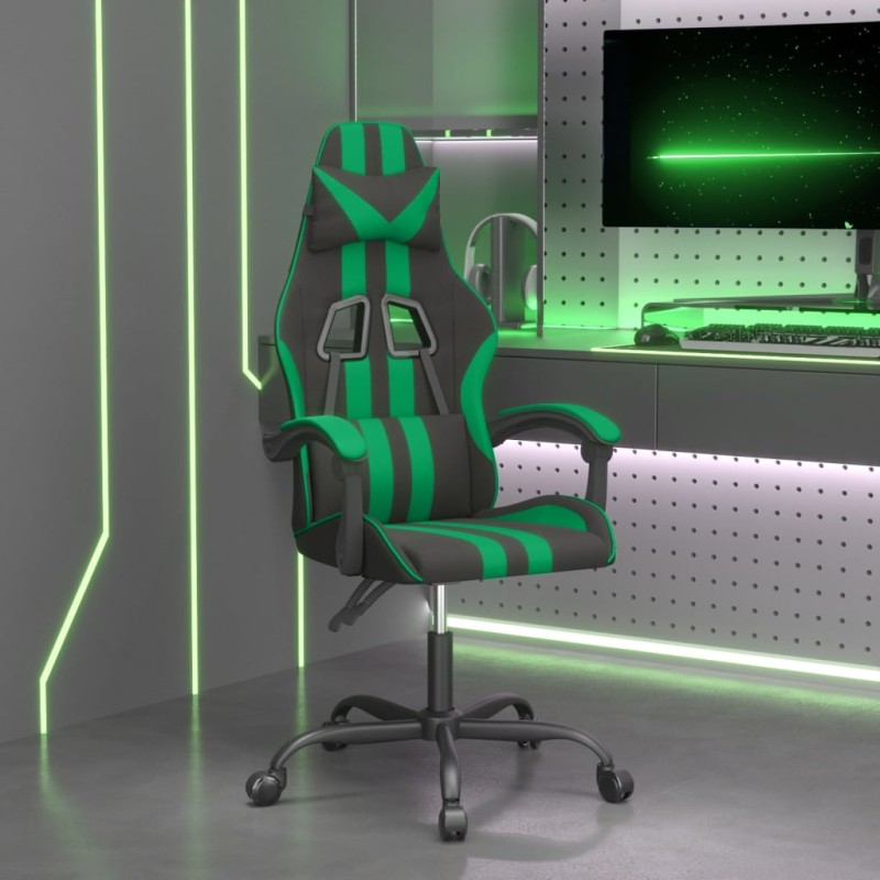 vidaXL Gaming-Stuhl Schwarz und Grün Kunstleder vidaXL Gaming-Stuhl Schwarz und Grün Kunstleder