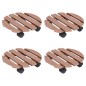 vidaXL Pflanzenroller 4 Stk. Braun Ø30x7,5 cm WPC vidaXL Pflanzenroller 4 Stk. Braun Ø30x7,5 cm WPC