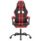 vidaXL Gaming-Stuhl mit Fußstütze Schwarz und Rot Kunstleder vidaXL Gaming-Stuhl mit Fußstütze Schwarz und Rot Kunstleder