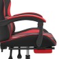 vidaXL Gaming-Stuhl mit Fußstütze Schwarz und Rot Kunstleder vidaXL Gaming-Stuhl mit Fußstütze Schwarz und Rot Kunstleder