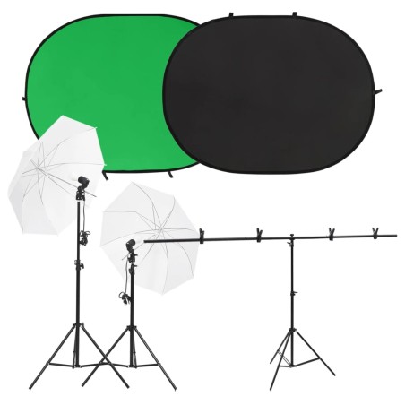 vidaXL Fotostudio-Set mit Leuchten und Hintergrund