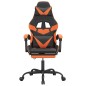 vidaXL Gaming-Stuhl mit Fußstütze Schwarz und Orange Kunstleder vidaXL Gaming-Stuhl mit Fußstütze Schwarz und Orange Kunstleder