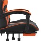 vidaXL Gaming-Stuhl mit Fußstütze Schwarz und Orange Kunstleder vidaXL Gaming-Stuhl mit Fußstütze Schwarz und Orange Kunstleder