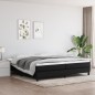 vidaXL Boxspringbett mit Matratze Schwarz 200x200 cm Stoff vidaXL Boxspringbett mit Matratze Schwarz 200x200 cm Stoff