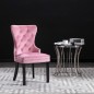Esszimmerstühle 2 Stk. Rosa Samt Esszimmerstühle 2 Stk. Rosa Samt