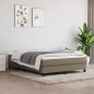 vidaXL Boxspringbett mit Matratze Taupe 140x200 cm Stoff vidaXL Boxspringbett mit Matratze Taupe 140x200 cm Stoff