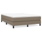 vidaXL Boxspringbett mit Matratze Taupe 140x200 cm Stoff vidaXL Boxspringbett mit Matratze Taupe 140x200 cm Stoff