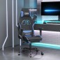 vidaXL Gaming-Stuhl mit Fußstütze Schwarz und Blau Stoff vidaXL Gaming-Stuhl mit Fußstütze Schwarz und Blau Stoff