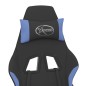 vidaXL Gaming-Stuhl mit Fußstütze Schwarz und Blau Stoff vidaXL Gaming-Stuhl mit Fußstütze Schwarz und Blau Stoff