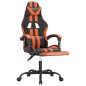 vidaXL Gaming-Stuhl mit Fußstütze Schwarz und Orange Kunstleder vidaXL Gaming-Stuhl mit Fußstütze Schwarz und Orange Kunstleder