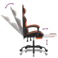 vidaXL Gaming-Stuhl mit Fußstütze Schwarz und Orange Kunstleder vidaXL Gaming-Stuhl mit Fußstütze Schwarz und Orange Kunstleder