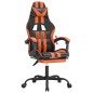 vidaXL Gaming-Stuhl mit Fußstütze Schwarz und Orange Kunstleder vidaXL Gaming-Stuhl mit Fußstütze Schwarz und Orange Kunstleder