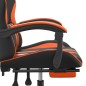 vidaXL Gaming-Stuhl mit Fußstütze Schwarz und Orange Kunstleder vidaXL Gaming-Stuhl mit Fußstütze Schwarz und Orange Kunstleder