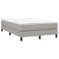 vidaXL Boxspringbett mit Matratze Hellgrau 120x200 cm Stoff vidaXL Boxspringbett mit Matratze Hellgrau 120x200 cm Stoff