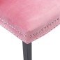 Esszimmerstühle 2 Stk. Rosa Samt Esszimmerstühle 2 Stk. Rosa Samt