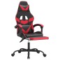 vidaXL Gaming-Stuhl mit Fußstütze Schwarz und Rot Kunstleder vidaXL Gaming-Stuhl mit Fußstütze Schwarz und Rot Kunstleder