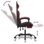 vidaXL Gaming-Stuhl mit Fußstütze Schwarz und Rot Kunstleder vidaXL Gaming-Stuhl mit Fußstütze Schwarz und Rot Kunstleder