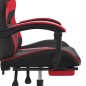 vidaXL Gaming-Stuhl mit Fußstütze Schwarz und Rot Kunstleder vidaXL Gaming-Stuhl mit Fußstütze Schwarz und Rot Kunstleder