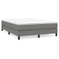vidaXL Boxspringbett mit Matratze Dunkelgrau 140x200 cm Stoff vidaXL Boxspringbett mit Matratze Dunkelgrau 140x200 cm Stoff