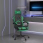 vidaXL Gaming-Stuhl mit Fußstütze Schwarz und Grün Kunstleder vidaXL Gaming-Stuhl mit Fußstütze Schwarz und Grün Kunstleder