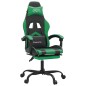 vidaXL Gaming-Stuhl mit Fußstütze Schwarz und Grün Kunstleder vidaXL Gaming-Stuhl mit Fußstütze Schwarz und Grün Kunstleder