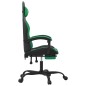 vidaXL Gaming-Stuhl mit Fußstütze Schwarz und Grün Kunstleder vidaXL Gaming-Stuhl mit Fußstütze Schwarz und Grün Kunstleder
