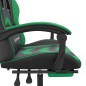 vidaXL Gaming-Stuhl mit Fußstütze Schwarz und Grün Kunstleder vidaXL Gaming-Stuhl mit Fußstütze Schwarz und Grün Kunstleder