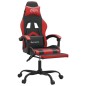 vidaXL Gaming-Stuhl mit Fußstütze Schwarz und Rot Kunstleder vidaXL Gaming-Stuhl mit Fußstütze Schwarz und Rot Kunstleder