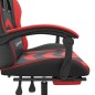 vidaXL Gaming-Stuhl mit Fußstütze Schwarz und Rot Kunstleder vidaXL Gaming-Stuhl mit Fußstütze Schwarz und Rot Kunstleder