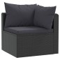 vidaXL 7-tlg. Garten-Lounge-Set mit Auflagen Poly Rattan Schwarz vidaXL 7-tlg. Garten-Lounge-Set mit Auflagen Poly Rattan Schwarz