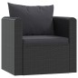 vidaXL 7-tlg. Garten-Lounge-Set mit Auflagen Poly Rattan Schwarz vidaXL 7-tlg. Garten-Lounge-Set mit Auflagen Poly Rattan Schwarz
