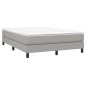 vidaXL Boxspringbett mit Matratze Hellgrau 140x200 cm Stoff vidaXL Boxspringbett mit Matratze Hellgrau 140x200 cm Stoff