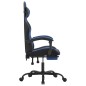 vidaXL Gaming-Stuhl mit Fußstütze Schwarz und Blau Kunstleder vidaXL Gaming-Stuhl mit Fußstütze Schwarz und Blau Kunstleder