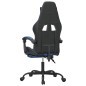 vidaXL Gaming-Stuhl mit Fußstütze Schwarz und Blau Kunstleder vidaXL Gaming-Stuhl mit Fußstütze Schwarz und Blau Kunstleder