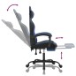 vidaXL Gaming-Stuhl mit Fußstütze Schwarz und Blau Kunstleder vidaXL Gaming-Stuhl mit Fußstütze Schwarz und Blau Kunstleder