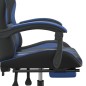 vidaXL Gaming-Stuhl mit Fußstütze Schwarz und Blau Kunstleder vidaXL Gaming-Stuhl mit Fußstütze Schwarz und Blau Kunstleder