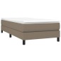 vidaXL Boxspringbett mit Matratze Taupe 80x200 cm Stoff vidaXL Boxspringbett mit Matratze Taupe 80x200 cm Stoff