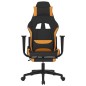vidaXL Gaming-Stuhl mit Fußstütze Schwarz und Orange Stoff vidaXL Gaming-Stuhl mit Fußstütze Schwarz und Orange Stoff