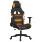 vidaXL Gaming-Stuhl mit Fußstütze Schwarz und Orange Stoff vidaXL Gaming-Stuhl mit Fußstütze Schwarz und Orange Stoff