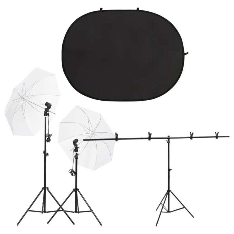 vidaXL Fotostudio-Set mit Leuchten und Hintergrund vidaXL Fotostudio-Set mit Leuchten und Hintergrund