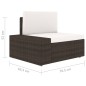 vidaXL Modulares Sofa-Eckteil mit Armlehne (rechts) Poly Rattan Braun vidaXL Modulares Sofa-Eckteil mit Armlehne (rechts) Poly Rattan Braun