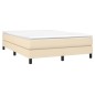 vidaXL Boxspringbett mit Matratze Creme 140x200 cm Stoff vidaXL Boxspringbett mit Matratze Creme 140x200 cm Stoff