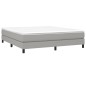vidaXL Boxspringbett mit Matratze Hellgrau 180x200 cm Stoff vidaXL Boxspringbett mit Matratze Hellgrau 180x200 cm Stoff