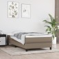 vidaXL Boxspringbett mit Matratze Taupe 90x190 cm Stoff vidaXL Boxspringbett mit Matratze Taupe 90x190 cm Stoff