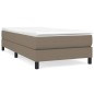 vidaXL Boxspringbett mit Matratze Taupe 90x190 cm Stoff vidaXL Boxspringbett mit Matratze Taupe 90x190 cm Stoff