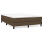 vidaXL Boxspringbett mit Matratze Dunkelbraun 140x200 cm Stoff vidaXL Boxspringbett mit Matratze Dunkelbraun 140x200 cm Stoff